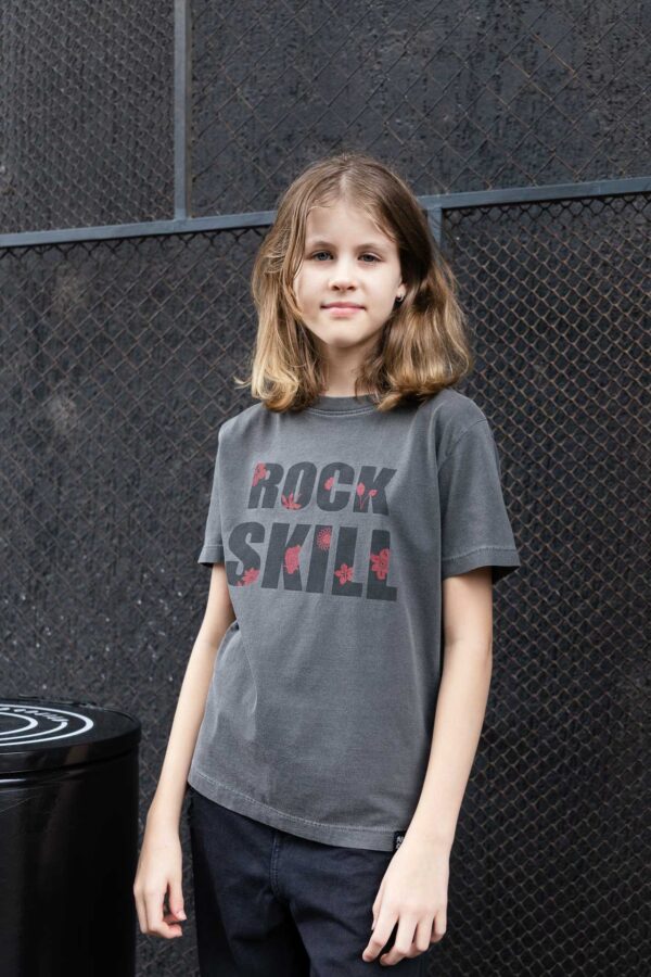 T-shirt Rockskill Flowers Cinza